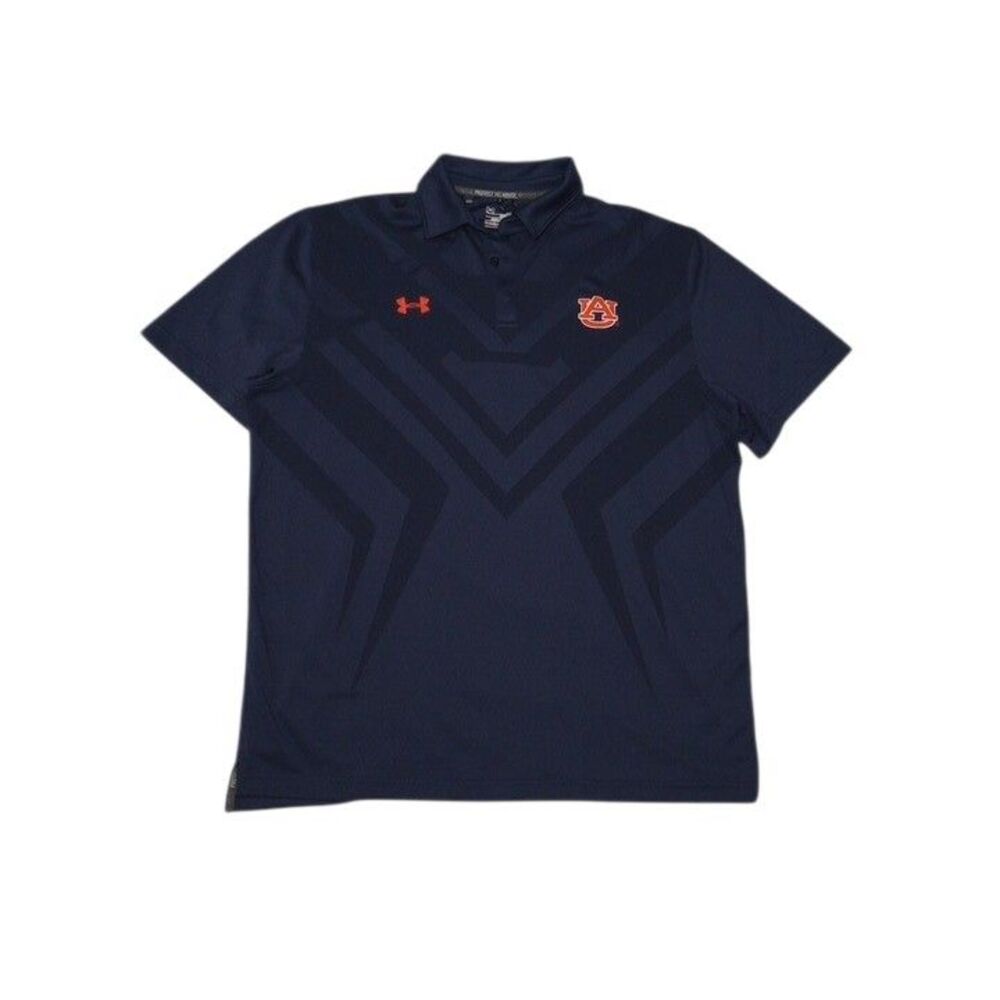 Under Armour Men's XL Polo Shirt Auburn Tigers Heatgear Short Sleeve